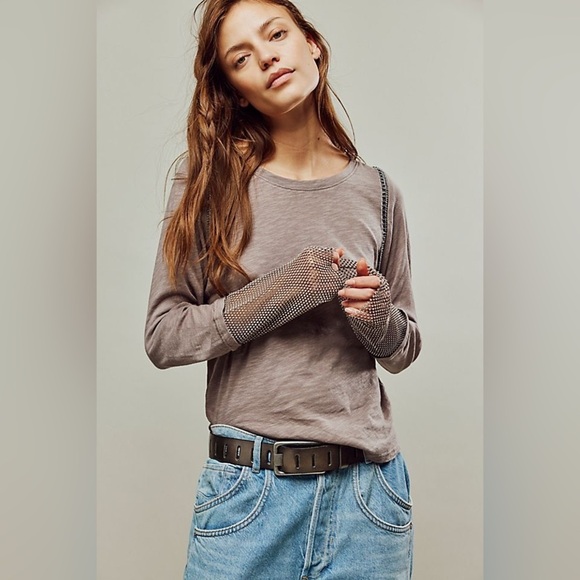 Free People Tops - Free People After Dark Cuff Top Embellished Sz Small